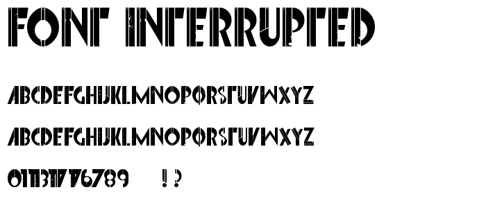 Font Interrupted font